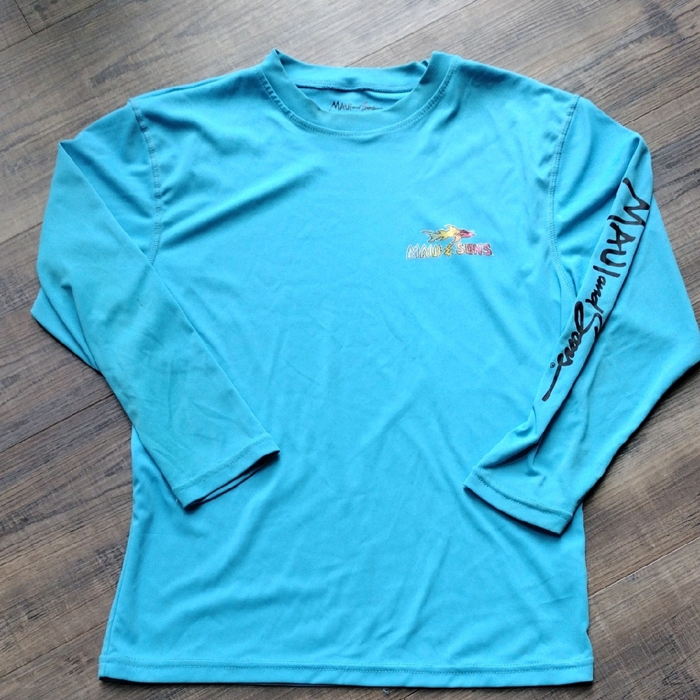 Maui and Sons Blue Kids Swim Rashguard